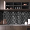 VEELIKE Distressed Black Hexagon Peel and Stick Backsplash 24-Sheets Stick