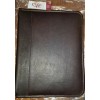 Piel Leather Unisex Three Ring Binder 9014Chocolate color