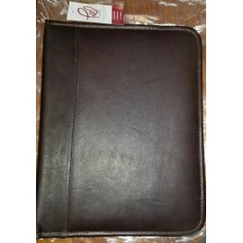 Piel Leather Unisex  Three Ring Binder 9014Chocolate color