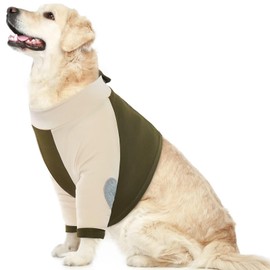 MIGOHI Dog Recovery Suits,Dog Surgery Recovery Sleeve for Front Legs,Female and Male Dog Recovery Suit,Dog Cone Alternative After Surgery,Dog Leg Sleeve to Stop Licking,Dog Wound Care,Army-Green,3XL