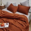 CLOTHKNOW Burnt Orange California King Comforter Set 3Pcs Rust Bedding