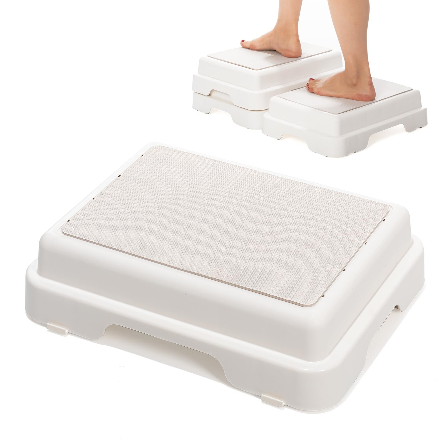 HHuanwfer Shower Bath Step Stackable Bathtub Non Slip Safety Step Stool ...