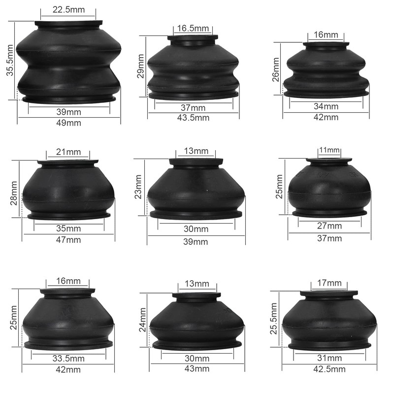 Ball Joint Boot,14 Pcs Universal Multipack Ball Joint Rubber Dust