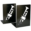 YOSHIKAWA Tatsu Bookend, Trumpet Pattern, Black, Bookstand, Musical Instruments, Music,
