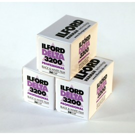 Ilford Delta 3200 35mm 36 exposures Black and White Film - Pack of 3