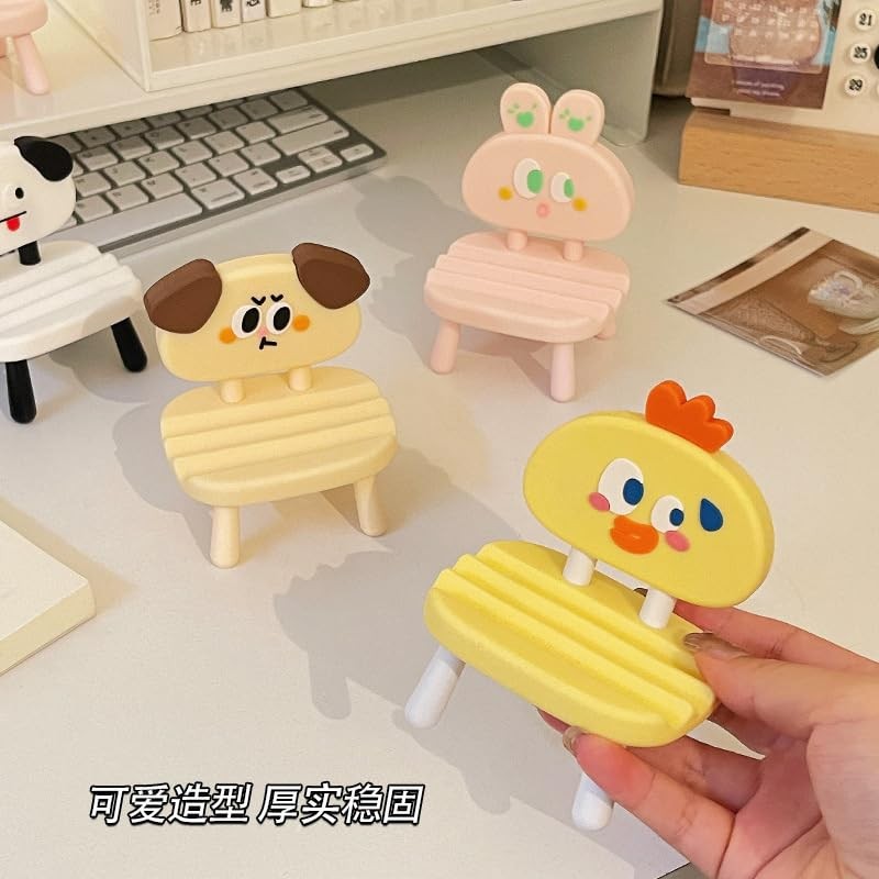 Super Cute Funny Face Animal Chair Cell Phone Stand, Adjustable
