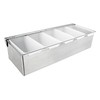 Ingredient Container Stainless Steel Side Container 5 Compartments with Transparent