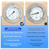 MEANLIN MEASURE 0~10Psi Liquid Filled Pressure Gauge Front Flange Panel