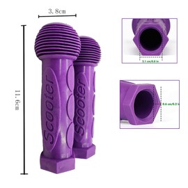 NHCDFA Micro Scooter Handles, Micro Scooter Handles Grips, Deluxe Non-Slip Replacement Rubber Hand Grip for Kids Bike Scooter Push Bike Mountain Bike Tricycle Road Bike, Purple