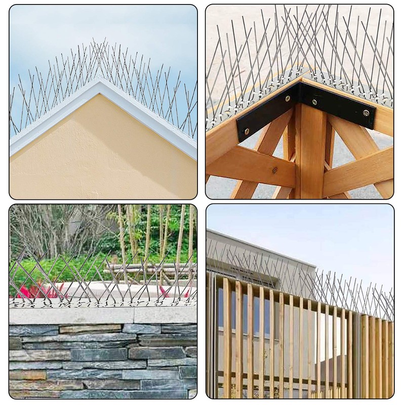 QIEGL Bird Spikes 304 Stainless Steel for Coverage 30Ft 28pcs