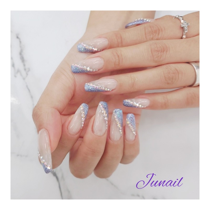 ❣️ Twin Glitter Handmade Nail Tips ✨ - Short C