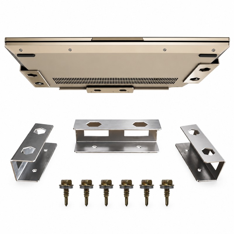 Under-Desk Laptop Holder for Storage – Screw-Mount Bracket Set for
