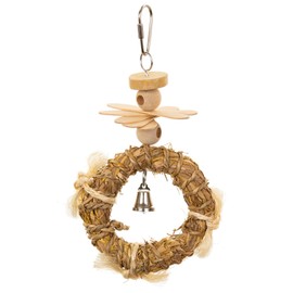 Pervue Pet Products Naturals Sound & Movement Crown Bird Toy,4" L x 1 1/2" W x 8" H
