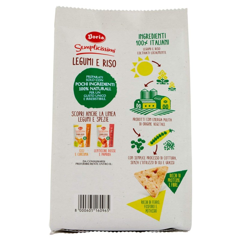Doria - Semplicissimi Legumi e Riso - Snack Ceci, Fagioli