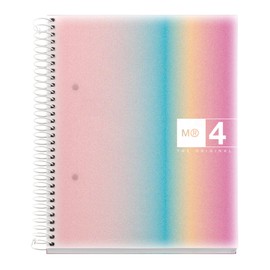Miquelrius - A5 Notebook Polypropylene Cover 120 Micro Perforated Sheets Ruled with 4 Colours for Organization 70gsm Extra Matte Paper 2 Notebook Holes