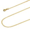 14k REAL Yellow Gold Solid 1.5mm Flat Mariner Chain Necklace