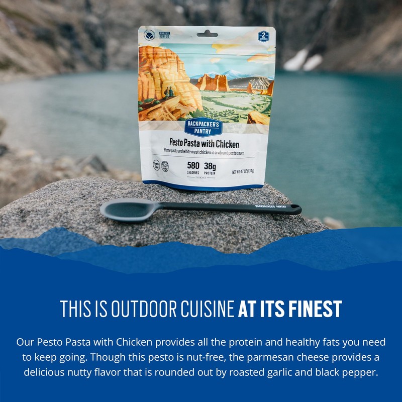 Backpacker's Pantry Pesto Pasta with Chicken | Freeze Dried Backpacking