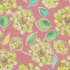 Kt KILOtela Fabric Sold by the Metre for Patchwork - 100% Cotton - 110 cm Width - Choice of Length from 50 in 50 cm | Flowers and Lemons - Pink, Yellow, Green