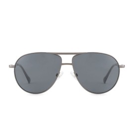 AOOLIA Retro Square Polarized Aviator Sunglasses for Men Women Classic Metal Frame UV400 Protection for Driving/Holiday (Gunmetal)