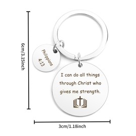 Crahalen Gifts for Christian Women,Bible Cross Keychain,Jesus Christian Gifts for Women Faith,Christmas Accessory,Bible Accessory