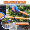 WADFOW WPR1E95 Hedge Clippers:Bush Clippers With Adjustable Length Handle and