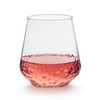 Libbey Hammered Stemless Wine Glasses Set of 8, 17-ounce, Dishwasher-Safe,