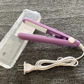 Mini Hair Curler, Ceramic Hair Curler for Short Hair Fine Hair, 2 in 1 Mini Ceramic Curler, Hair Styling Tools (Purple)