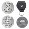 YzmrBdqc Father's Day,Miss My Daughter,Hanging Ornaments,Double Sided Pocket Hug Token