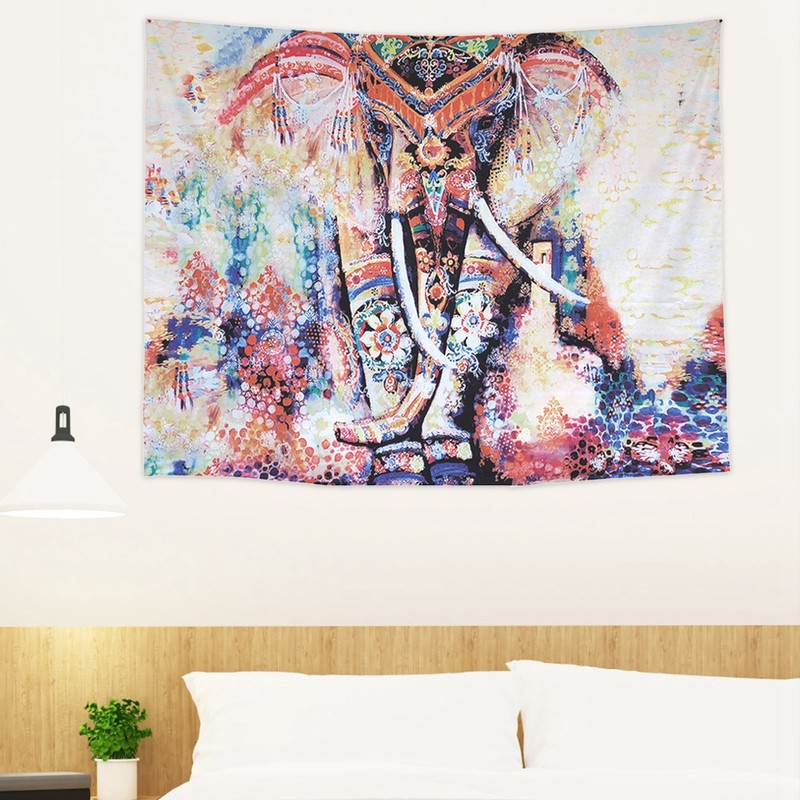Elephant Style Hanging Mat Art Beach Towel Carpet Tapestry for