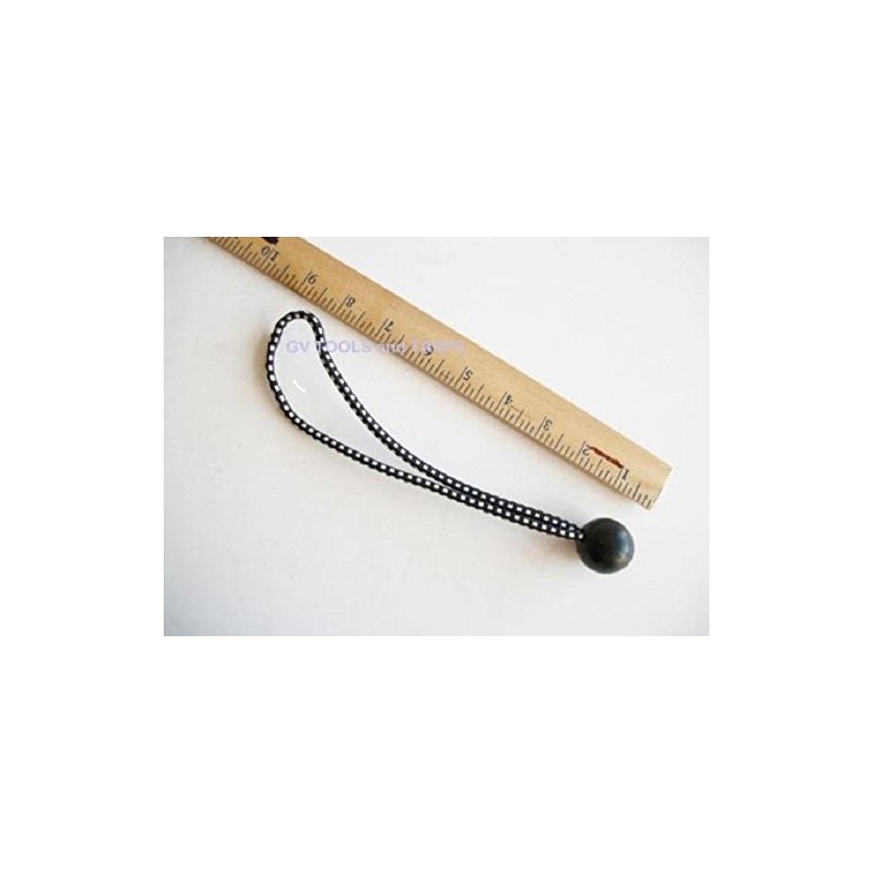 6"" Heavy Duty Premium Black Ball Bungee Bungees 25 pcs