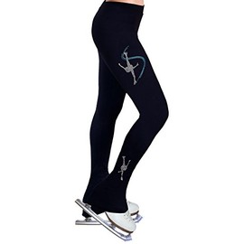 NY2 SPORTSWEAR Figure Skating Practice Pants with Rhinestones - R272 (Child Extra Small)