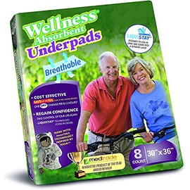 Unique Wellness® Absorbent Under Pads, 8 Count – Made with InconTek® Technology