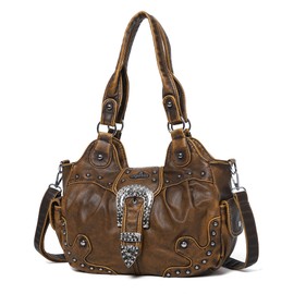 Angel Kiss Hobo Bags for Women Vegan Leather Purses and Handbags Ladies Chic Shoulder Bags Crossbody Purses with Metal Studs