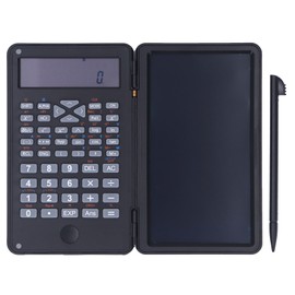 Scientific Calculator Multifunctional Function Calculator with Erasable Writing Board for Business Office Education Black