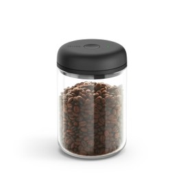 Fellow Atmos Electric Vacuum Coffee Canister 1.2L - Airtight Auto-Seal Container for Coffee Beans & Grounds, Tea & Spices - Preserves Freshness - Clear Glass