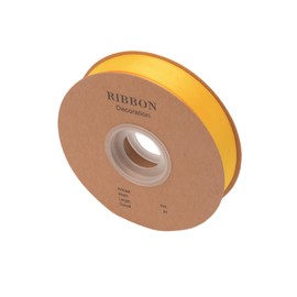 RibFlox Double Side Satin Ribbon, Continuous 20 Yards,Use for Craft Bows Bouquet, Gift Wrapping, Wedding Decoration, Floral Arrangement (Yellow, 4/5 inch)