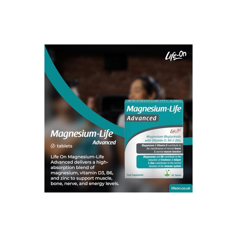 Life On Magnesium-Life Advanced Tablets – Magnesium Glycinate with Vitamin