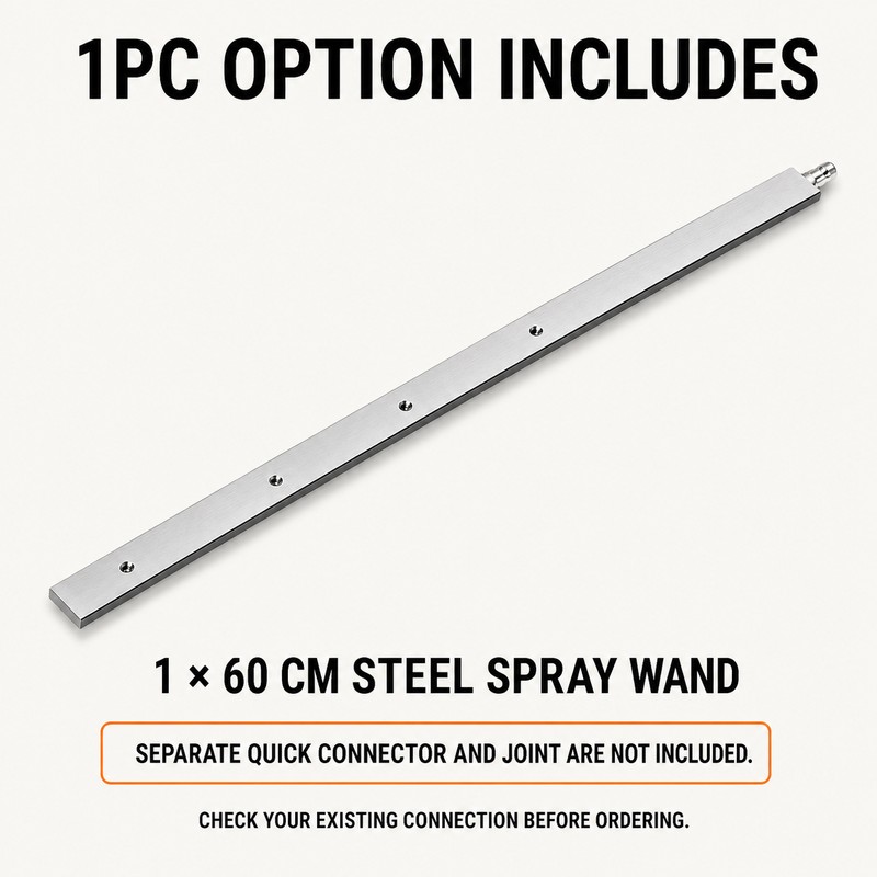 23.62-Inch Steel Car Radiator Cleaning Wand with Multi-Outlet Spray, 1-Piece