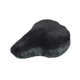 Reissner Lambskin Bicycle Saddle Cover Lambskin Combined with Faux Fur Wreath (FSB C)