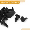 Partuto 16 Pcs Universal Clip Rivets Fastener - Plastic Black