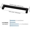 LONTAN 1 x 128 mm Cabinet Handles, Black Handles for