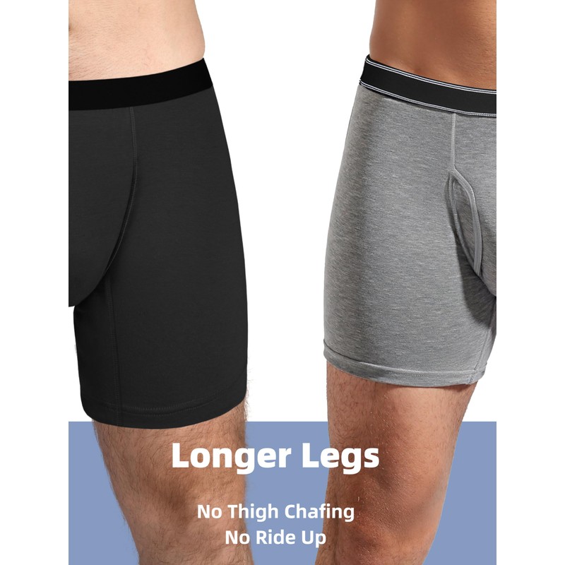 TIICHOO Incontinence Underwear for Men Washable Cotton Leak Proof Boxer