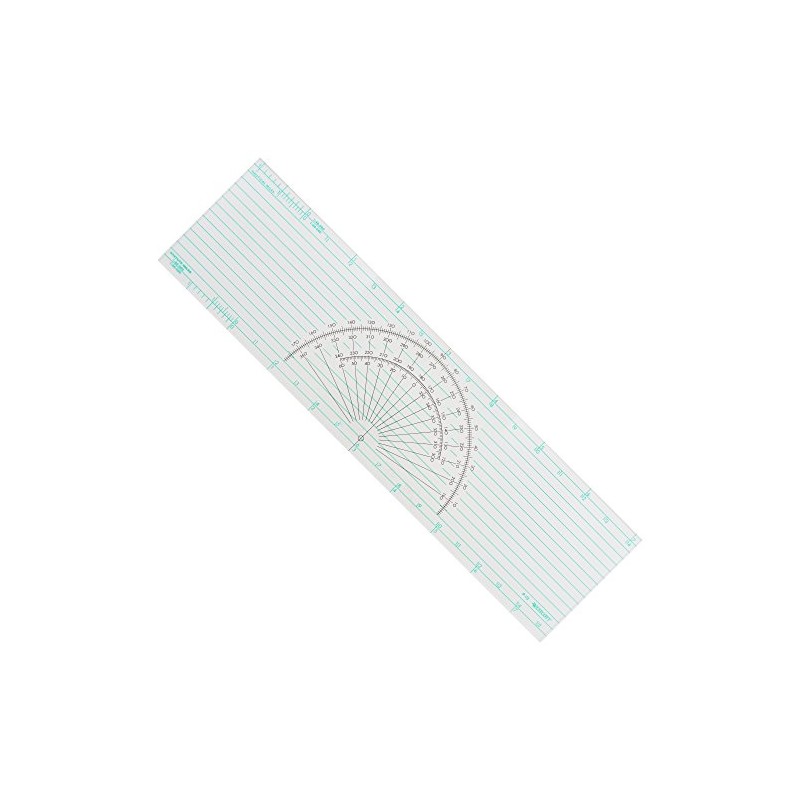 Westcott Course Protractor Plotter Ruler, 15", Transparent (P-72)