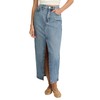 EXPRESS Women's High Waisted Medium Wash Front Slit Maxi Denim