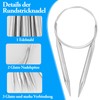 Circular Knitting Needles 120 cm, 9 Pieces Stainless Steel Knitting
