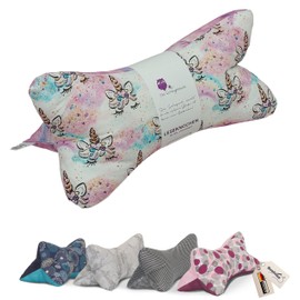 Reading Bone Neck Pillow Animals Comfortable and Washable Hand Stuffed and Stitched in Germany - Can be Used as a Neck Roll Pillow Neck Roll (Unicorn Pups)
