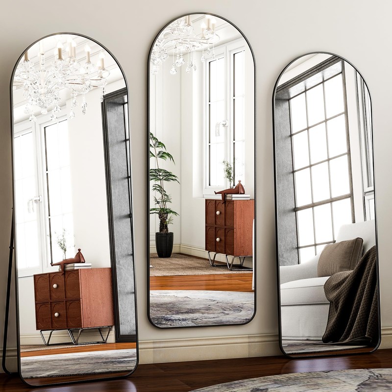 HARRITPURE Arched Full Length Mirror - 64" x 21" Large
