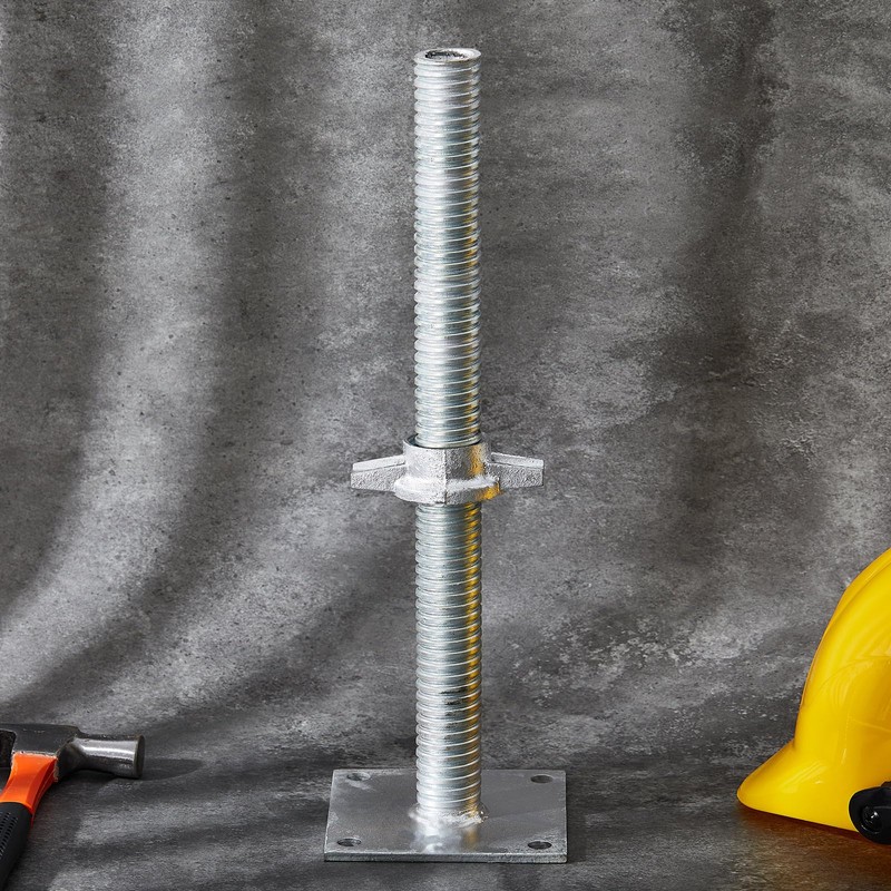 Zonon 4 Pcs Adjustable Scaffolding Leveling Jack Hollow Screw Jacks