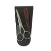 minkissy 2 Sets Professional Beard Shears Scissors Comb Kit Storage