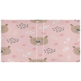 Kcldeci 3 Ring Binder 1 Inch Binders Cute Beaver Cute Trapper Keeper Hardcover Three Ring Binder for Letter Size Paper for Office School 2Pack